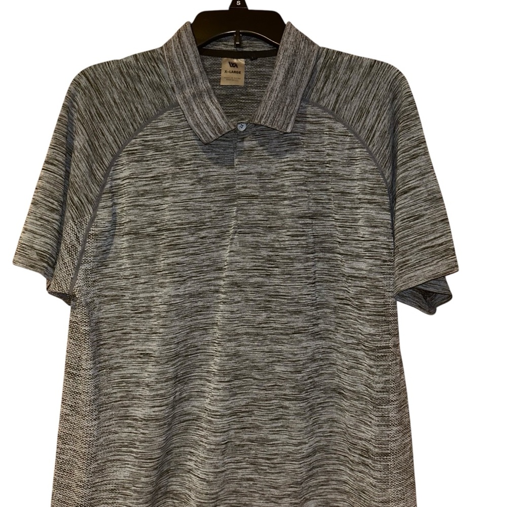 VRST Men’s Polo Shirt Heathered Gray Performance Golf Activewear Casual XL